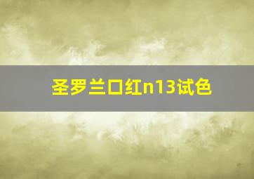 圣罗兰口红n13试色