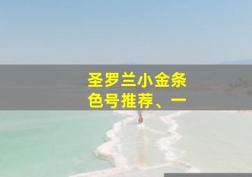 圣罗兰小金条色号推荐、一