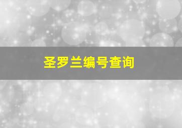 圣罗兰编号查询