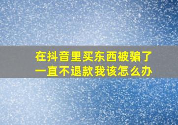 在抖音里买东西被骗了一直不退款我该怎么办