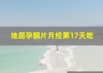 地屈孕酮片月经第17天吃