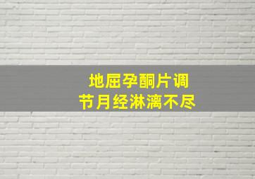 地屈孕酮片调节月经淋漓不尽