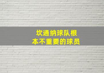 坎通纳球队根本不重要的球员