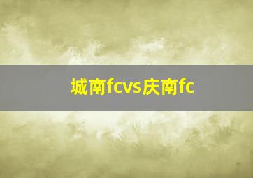 城南fcvs庆南fc