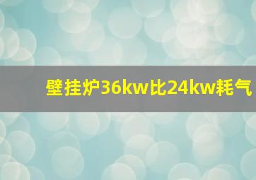 壁挂炉36kw比24kw耗气