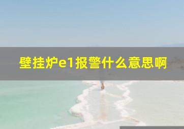 壁挂炉e1报警什么意思啊