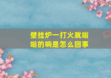 壁挂炉一打火就嗡嗡的响是怎么回事