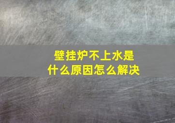 壁挂炉不上水是什么原因怎么解决