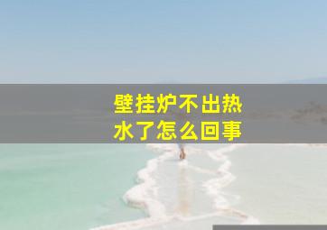 壁挂炉不出热水了怎么回事