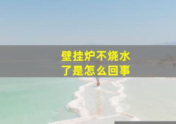 壁挂炉不烧水了是怎么回事