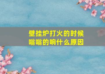 壁挂炉打火的时候嗡嗡的响什么原因