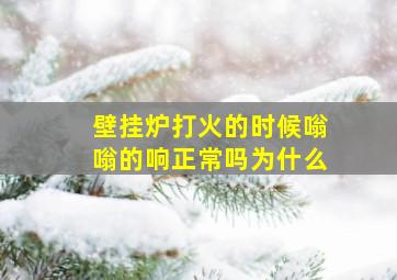 壁挂炉打火的时候嗡嗡的响正常吗为什么