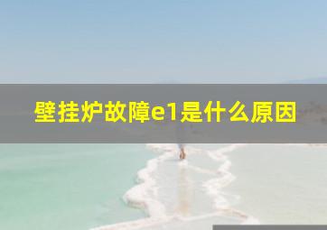 壁挂炉故障e1是什么原因