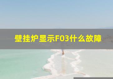 壁挂炉显示F03什么故障