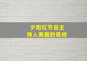 夕阳红节目主持人黄薇的搭档