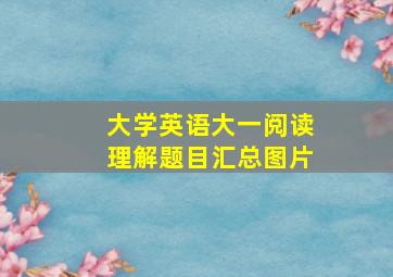 大学英语大一阅读理解题目汇总图片