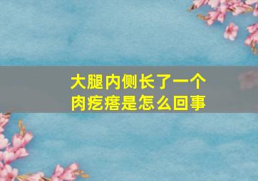 大腿内侧长了一个肉疙瘩是怎么回事