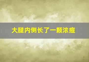 大腿内侧长了一颗浓痘