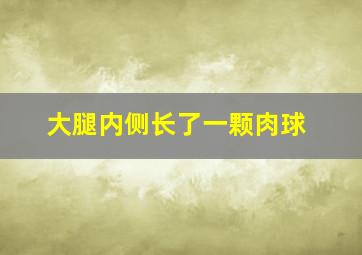 大腿内侧长了一颗肉球