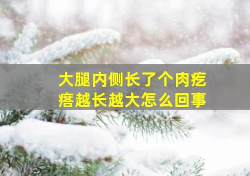 大腿内侧长了个肉疙瘩越长越大怎么回事