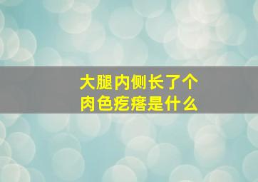 大腿内侧长了个肉色疙瘩是什么