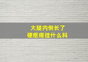 大腿内侧长了硬疙瘩挂什么科