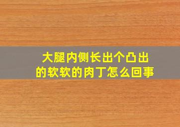 大腿内侧长出个凸出的软软的肉丁怎么回事