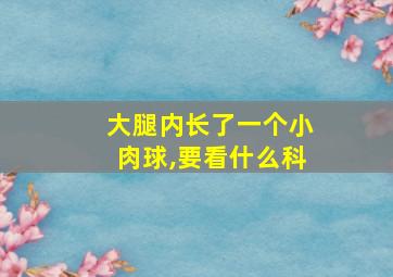 大腿内长了一个小肉球,要看什么科