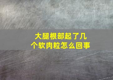 大腿根部起了几个软肉粒怎么回事