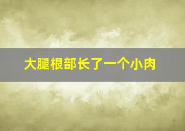 大腿根部长了一个小肉