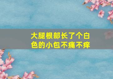 大腿根部长了个白色的小包不痛不痒