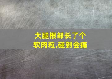 大腿根部长了个软肉粒,碰到会痛