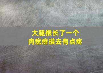 大腿根长了一个肉疙瘩摸去有点疼