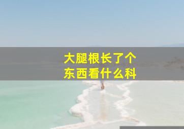 大腿根长了个东西看什么科