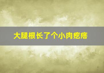 大腿根长了个小肉疙瘩