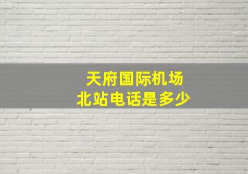 天府国际机场北站电话是多少