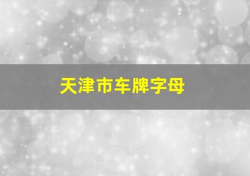 天津市车牌字母