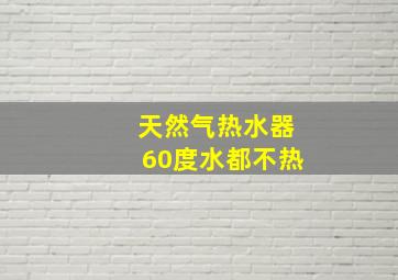 天然气热水器60度水都不热