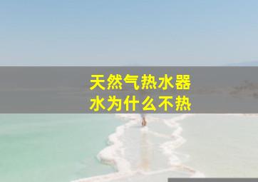 天然气热水器水为什么不热