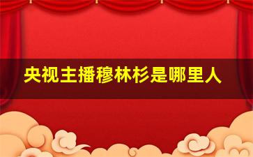 央视主播穆林杉是哪里人