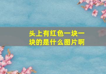 头上有红色一块一块的是什么图片啊