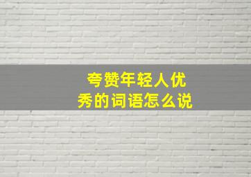 夸赞年轻人优秀的词语怎么说