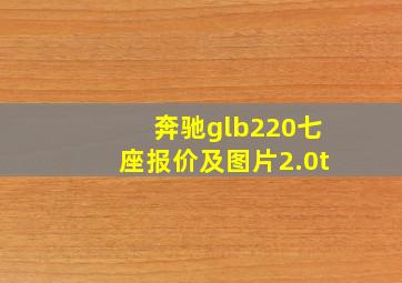 奔驰glb220七座报价及图片2.0t