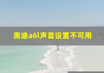 奥迪a6l声音设置不可用