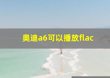 奥迪a6可以播放flac