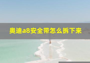 奥迪a8安全带怎么拆下来