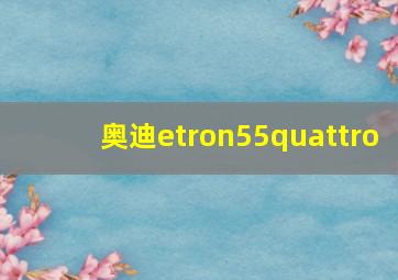 奥迪etron55quattro