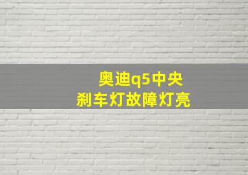 奥迪q5中央刹车灯故障灯亮