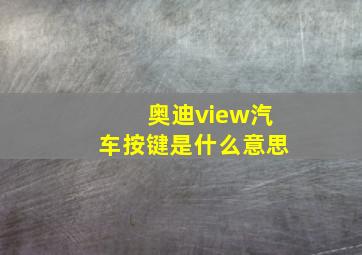 奥迪view汽车按键是什么意思