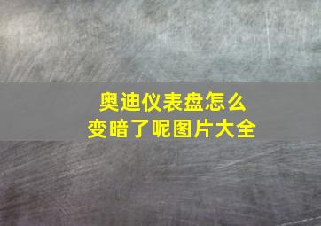 奥迪仪表盘怎么变暗了呢图片大全